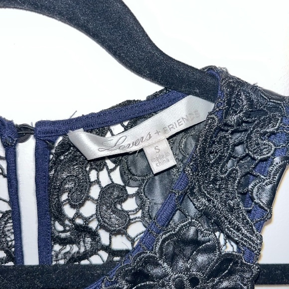 Lovers + Friends Amore Fit & Flare Lace Leather Dress - Picture 5 of 9